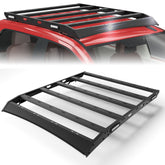 Roof Rack Cargo Basket Compatible with 2007-2021 Toyota Tundra Crew Max Cab with Side LED Lights Rooftop Truck Cargo Carrier