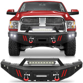 For 2010-2018 Ram 2500/3500 Aftermarket Steel Front Bumper with Winch Plate and Sensor Hole