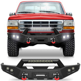 For F250 F350 F450 Front Bumper Compatible with 1992 1993 1994 1995 1996 1997 Ford F250 F350 F450 Super Duty