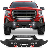for Sierra 1500 Front Bumper Compatible with 2019-2020-2021-2022 GMC Sierra 1500 Pickup Truck Bumper with Winch Plate
