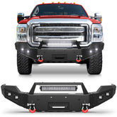 For Ford F250 F350 F450 Front Bumper for 2011 2012 2013 2014 2015 2016 Ford F-250 & F-350 & F-450 Pickup Truck Solid Steel Full Width Aftermarket Bumper