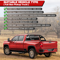 Truck Roll Bar for Full - Size Pickup Truck Adjustable No - Drill Headache Racks without Basket for Ford F - Series, Silverado, Sierra, Ram, Titan, Tundra - Longsunmotor