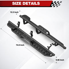 Bronco Running Boards Side Steps for 2021-2026 Bronco Bolt-On No Drilling