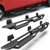 Running Boards Side Steps Fit 2019-2026 Ram 1500 Crew Cab, Heavy Duty Black Carbon Steel No Drill Bolt-On Side Steps