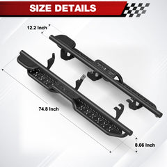 Running Boards Side Steps Nerf Bars Fit 2016-2022 Honda Pilot No Drill Bolt-On Nerf Bars