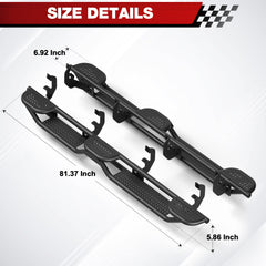 Running Boards Side Steps fit 2019-2025 Chevy SilveradoGMC Sierra 1500, 2020-2025 Silverado Sierra 2500 HD 3500 HD Crew Cab Bolt-On No Drilling