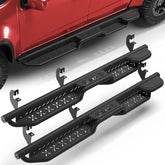 Running Boards Side Steps fits 2015-2025 Chevy Colorado/GMC Canyon Crew Cab, Heavy Duty Black Carbon Steel Nerf Bars No Drill Bolt-On