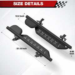 Running Boards Side Steps for 2019-2025 Jeep Wrangler JL Two Door 2 Door Only, Heavy Duty Off-Road