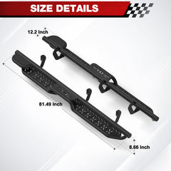 Running Boards for Nissan Frontier 2005-2024 Crew Cab Heavy-Duty Side Steps Nerf Bars