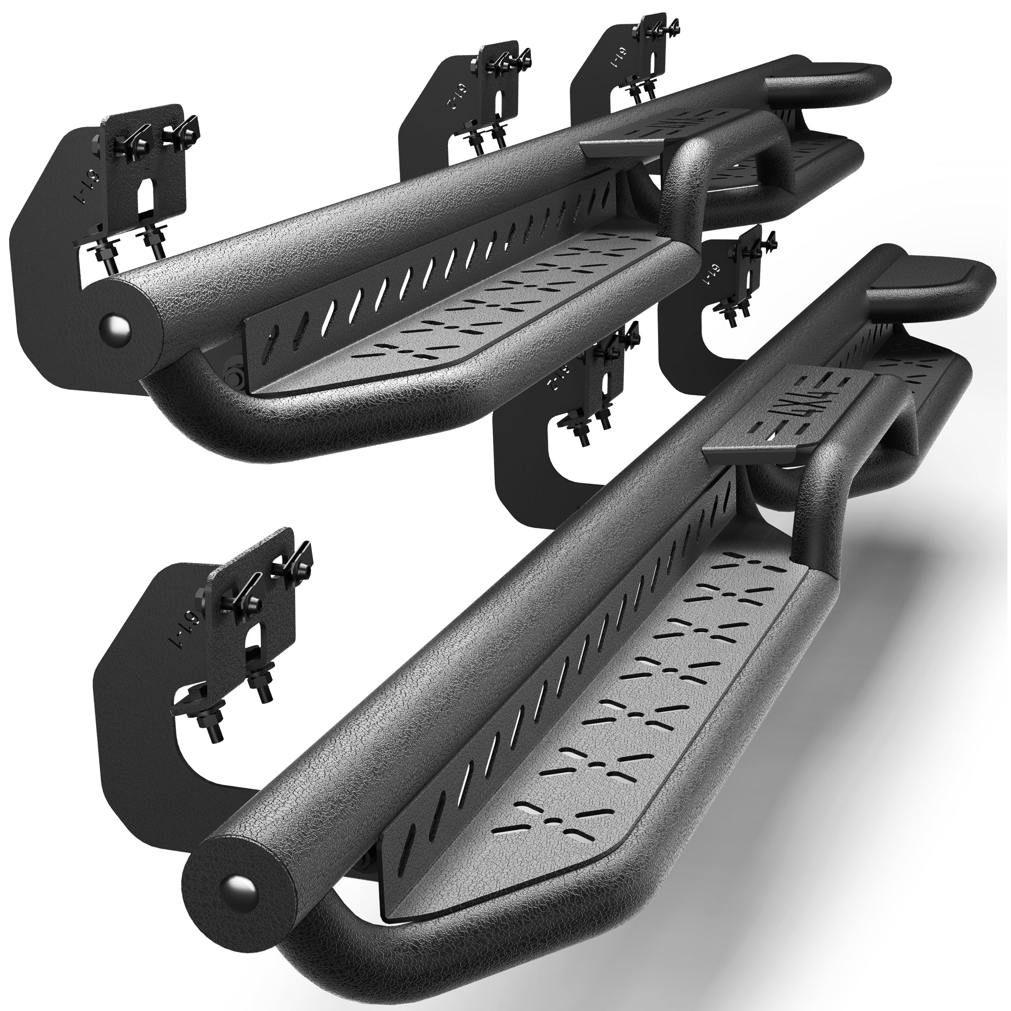 Running Boards Compatible with 2004 2005 2006 2007 2008 Ford F - 150 Crew Cab Black Nerf Bars - Longsunmotor