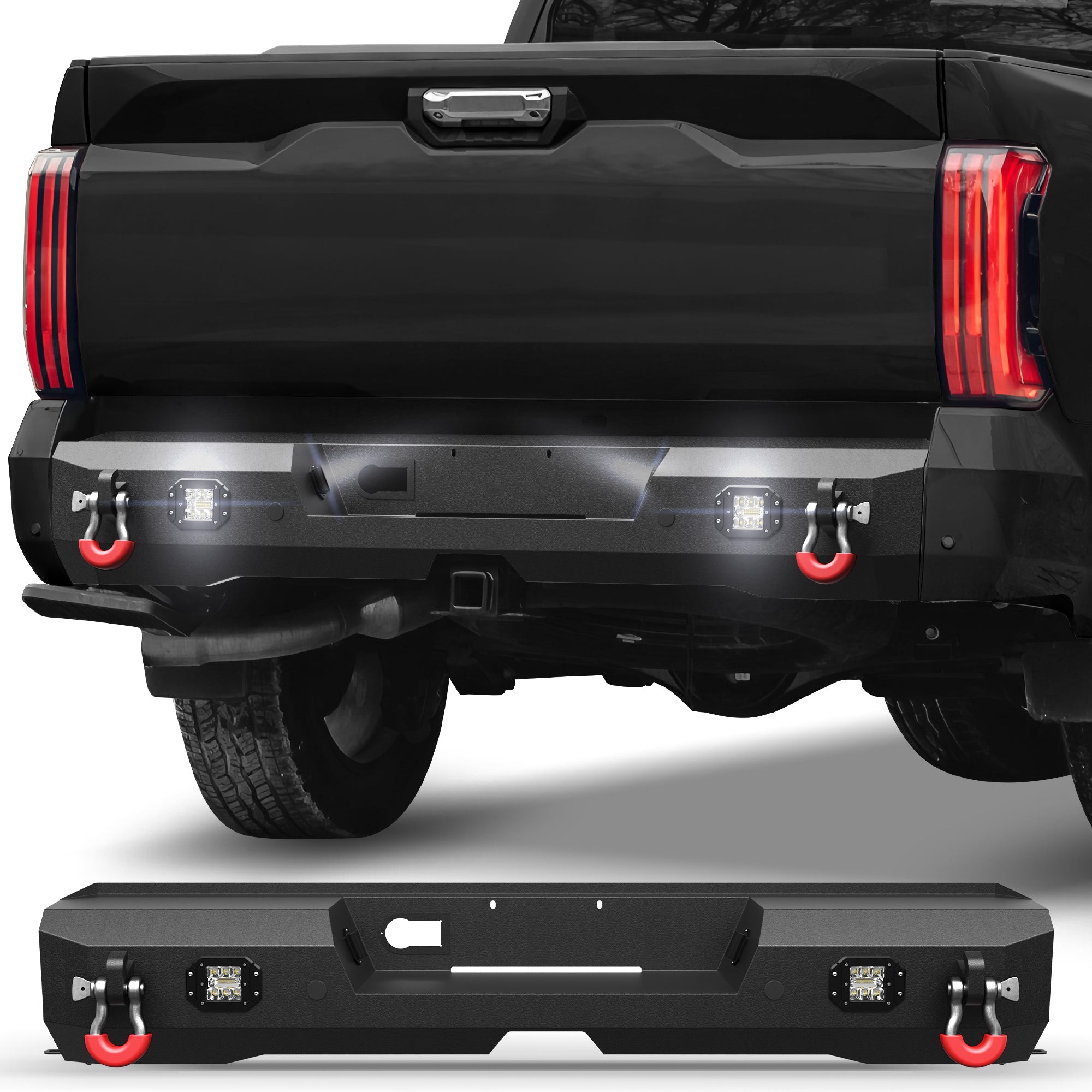 For Tundra Pickup Truck Rear Bumper Compatible with 2022 2023 2024 2025 Toyota Tundra - Longsunmotor