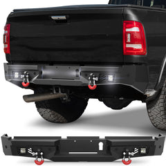 Off Road Rear Bumper Fit 2019-2025 Dodge Ram 2500 3500 Heavy Duty Steel Step Bumper