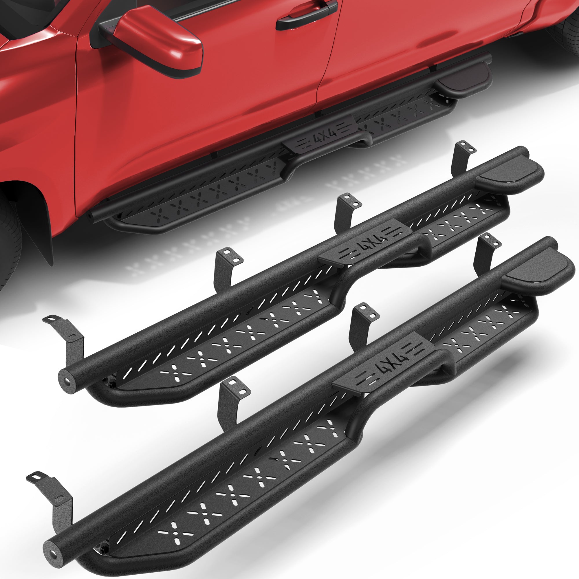 Running Boards Side Steps Compatible with 2007 - 2021 Toyota Tundra Crew Max Cab Nerf Bars - Longsunmotor
