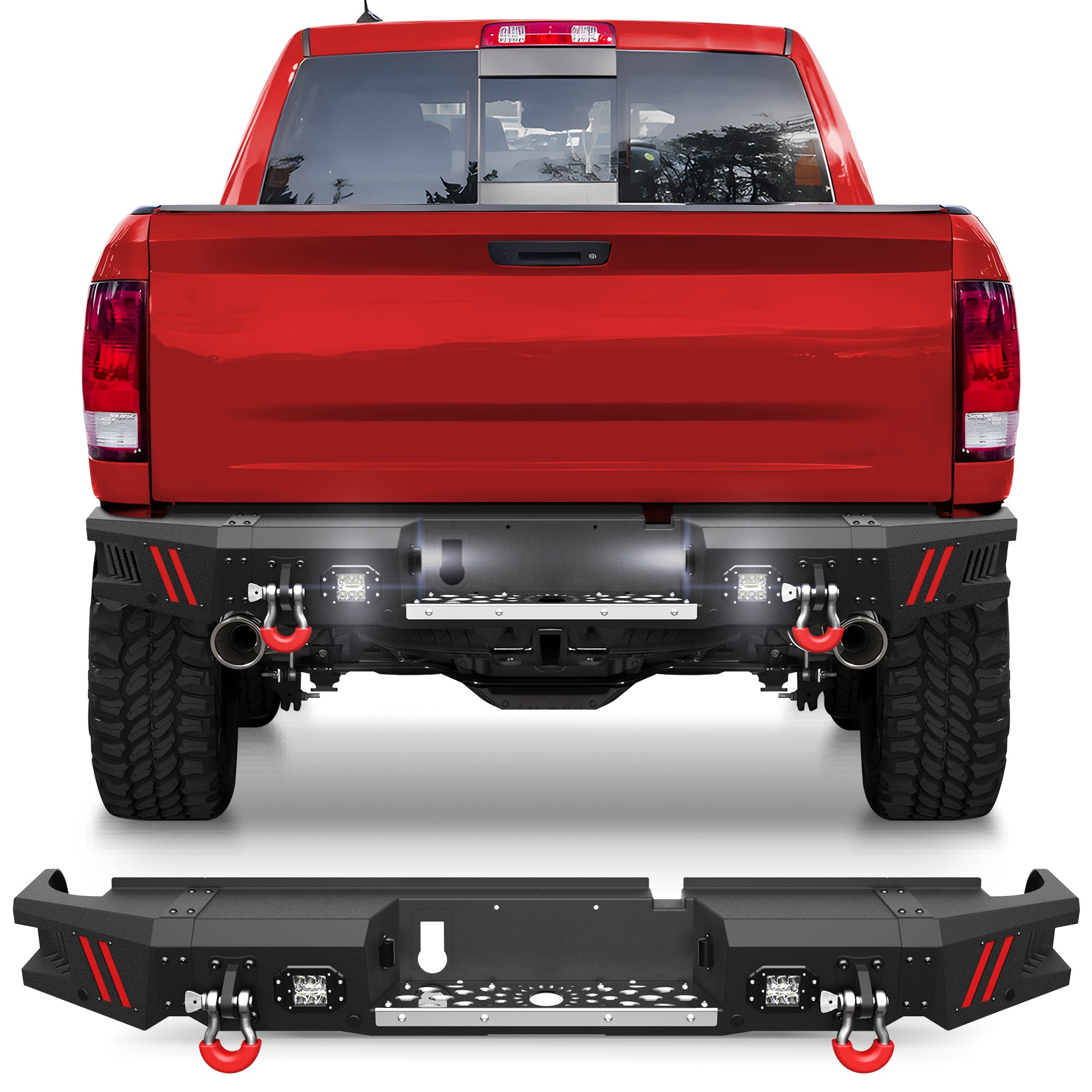 Aftermarket Bumper Front Bumper Compatible with 2009-2018 Dodge Ram 1500 and 2019-2025 Dodge Ram 1500 Classic