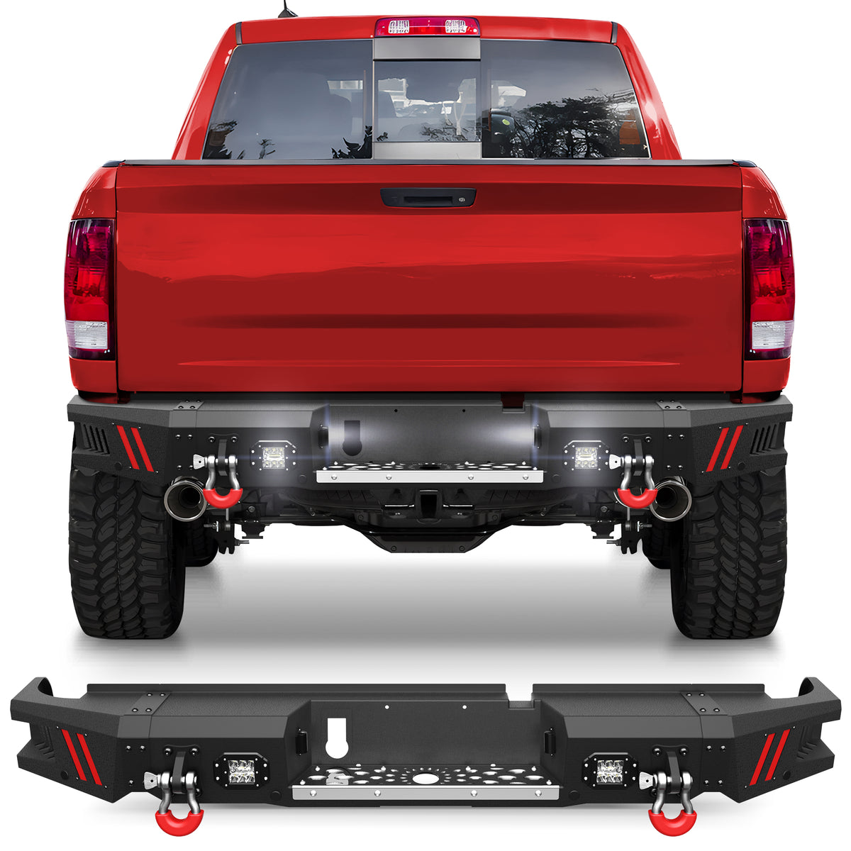 Aftermarket Bumper Front Bumper Compatible with 2009-2018 Dodge Ram 1500 and 2019-2025 Dodge Ram 1500 Classic