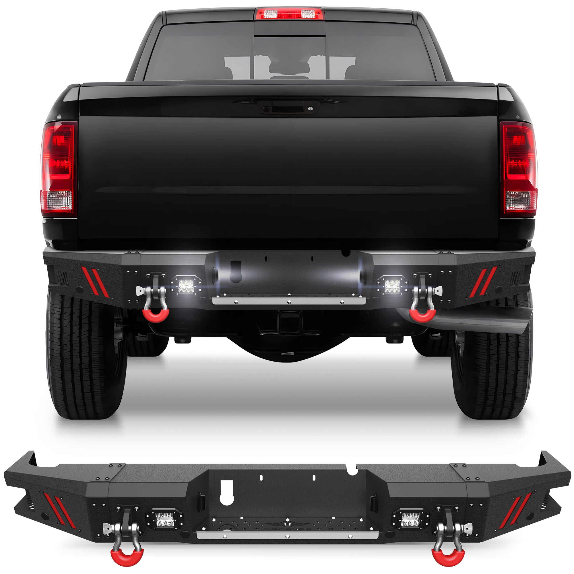 Aftermarket Truck Bumper for 2010-2018 Ram 2500/3500 Off-road Bumper with Lights