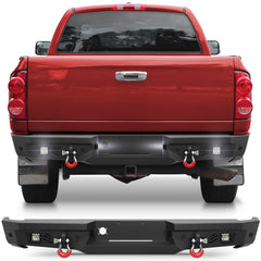for Ram 2500 3500 Aftermarket Rear Bumper Compatible with 2002 - 2008 Dodge Ram 1500 and 2003 - 2009 Dodge Ram 2500 3500 - Longsunmotor