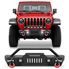 for Jeep JK Front Bumpers Compatible with 2007-2018 Jeep Wrangler JK JKU, 2019-2025 Jeep Wrangler JL/JLU & 2020-2025 Jeep Gladiator JT