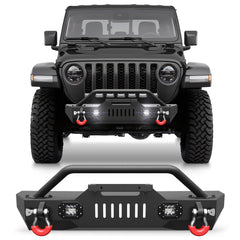 for Jeep JK Front Bumpers Compatible with 2007-2018 Jeep Wrangler JK JKU, 2019-2025 Jeep Wrangler JL/JLU & 2020-2025 Jeep Gladiator JT