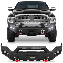 For Ram 1500 Front Bumper Compatible with 2013-2018 Ram 1500 (Exclude Rebel) and 2019-2024 Ram 1500 Classic (Exclude Warlock)