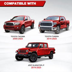 Extendable Steel Truck Ladder Rack 700 lbs Capacity Non-Drilling Extendable Truck Rack for Kayak, Surfboard, Lumber, Ladder