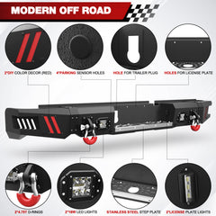 Aftermarket Bumper Front Bumper Compatible with 2009-2018 Dodge Ram 1500 and 2019-2025 Dodge Ram 1500 Classic