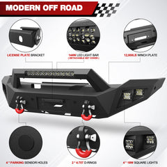 for Ram 1500 Front Bumper Compatible with 2006 2007 2008 Dodge Ram 1500 Pickup Truck Bumper with Winch Plate (Excluding Mega Cab)