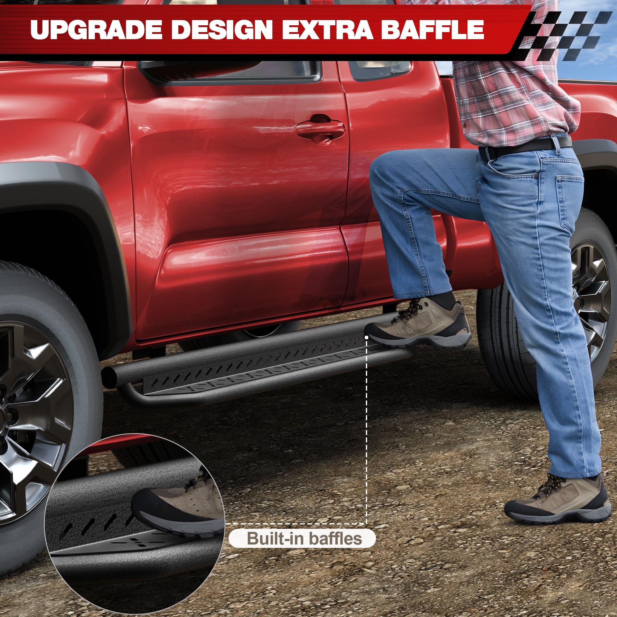 Running Boards Side Steps Compatible with 2005-2023 Toyota Tacoma Access Cab