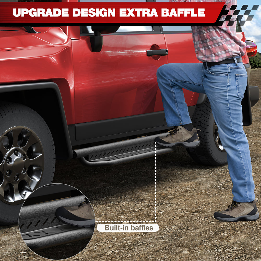 Running Boards Step Bars Compatible with 2007 - 2014 Toyota FJ Cruiser SUV Black FJ Cruiser Side Steps - Longsunmotor