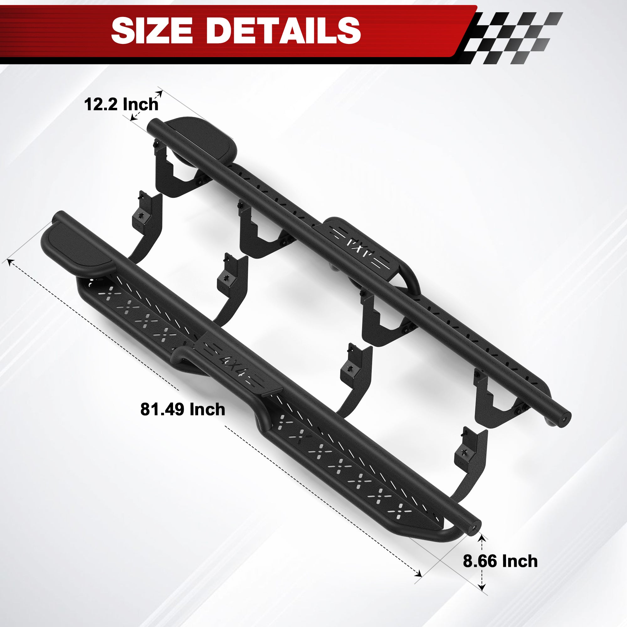 Running Boards Side Steps Compatible with 2004-2025 Nissan Titan (Not Included 2016 Model) & Nissan Titan XD 2016-2025 Model Crew Cab Bolt-on Truck Step Bar