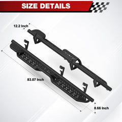 Running Boards Side Steps Compatible with 2007-2018 Chevy Silverado/GMC Sierra 1500 Crew Cab and 2007-2019 2500 3500HD. Running Boards for Silverado Crew Cab