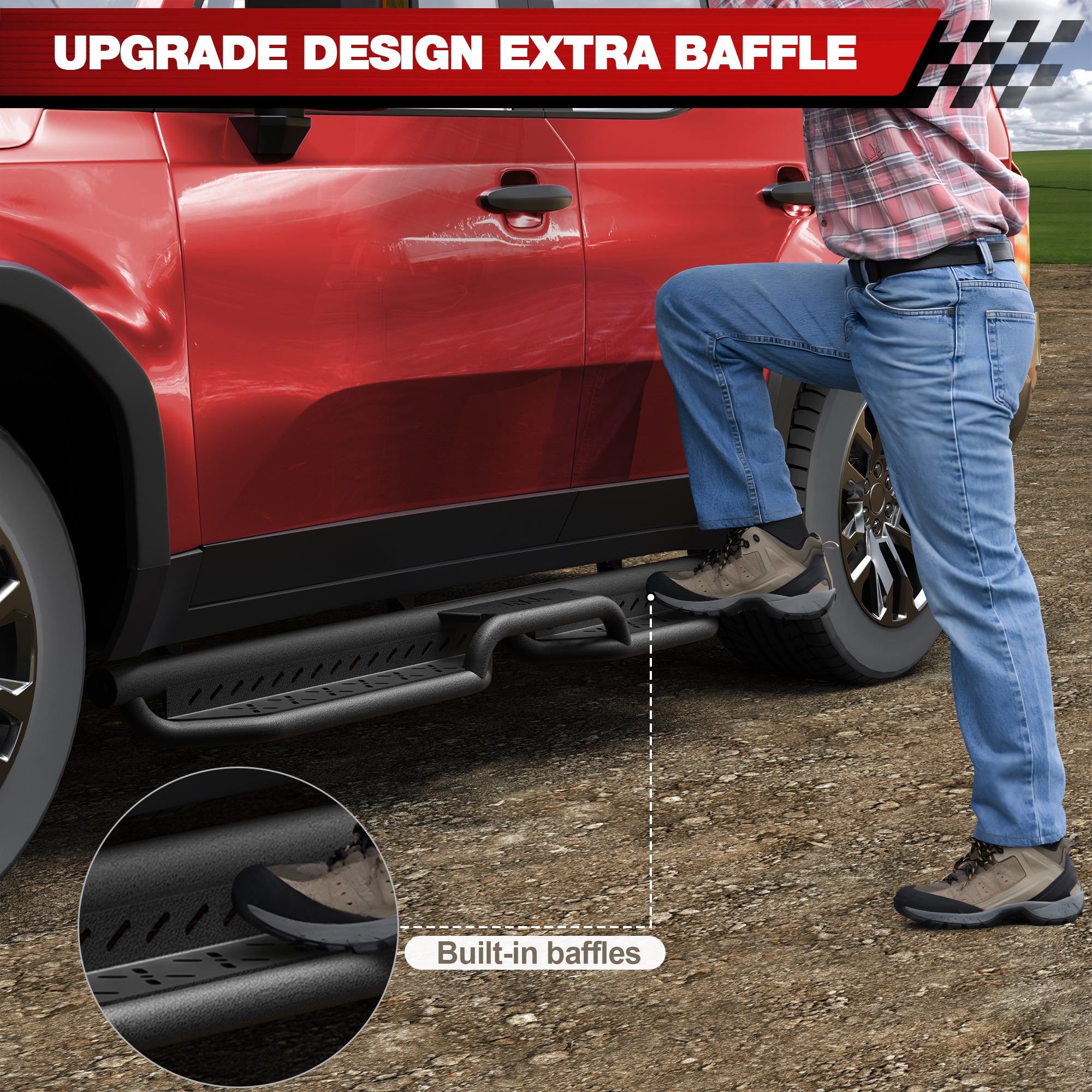 Running Boards Side Step fit for 2024 2025 Toyota Land Cruiser LC250 Prado