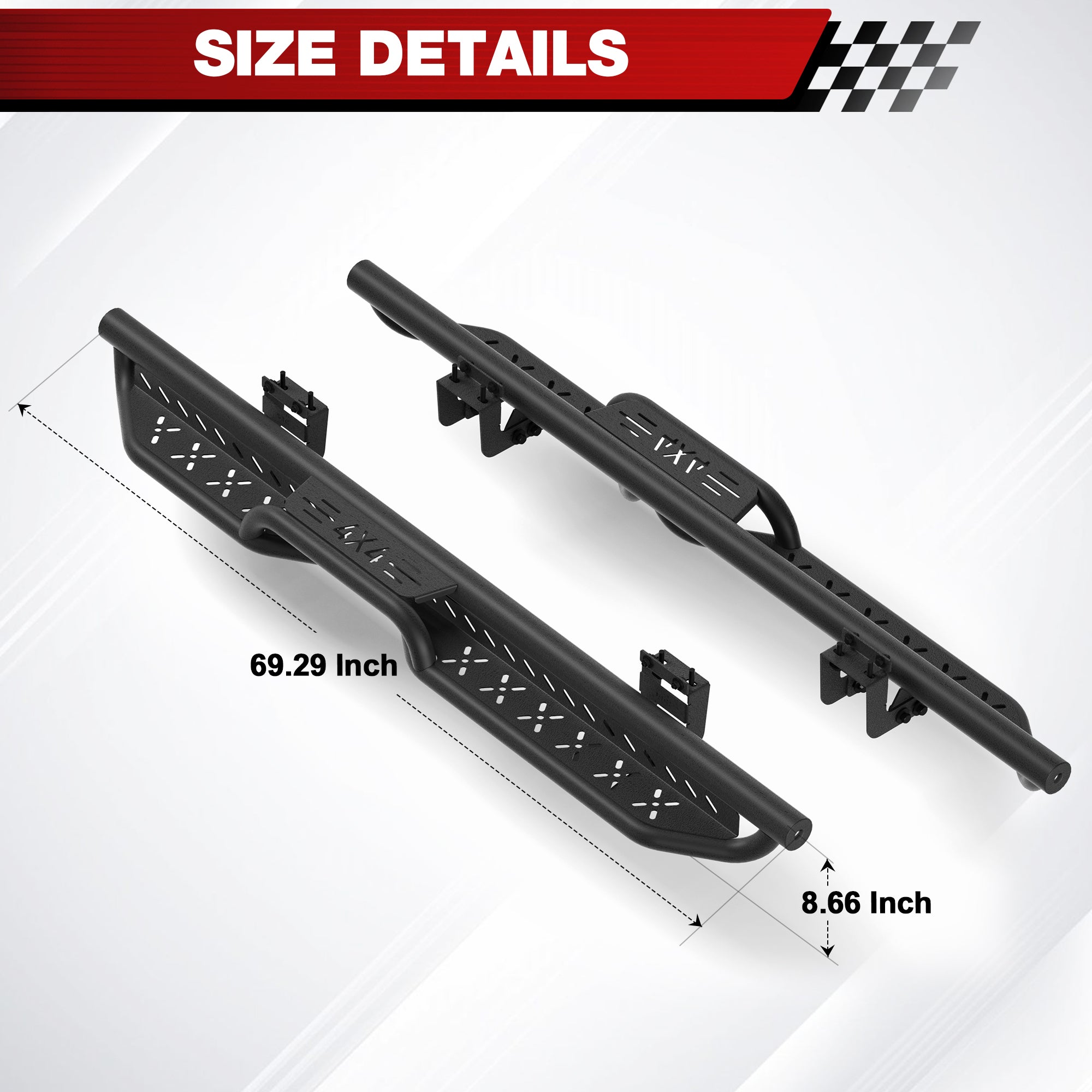 Running Boards for Land Rover Defender 110 2020 2021 2022 2023 2024 2025 Black Side Steps - Longsunmotor