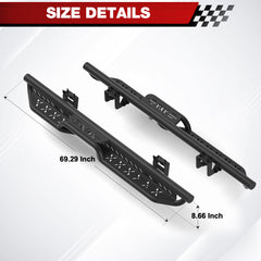Running Boards for Land Rover Defender 110 2020 2021 2022 2023 2024 2025 Black Side Steps - Longsunmotor
