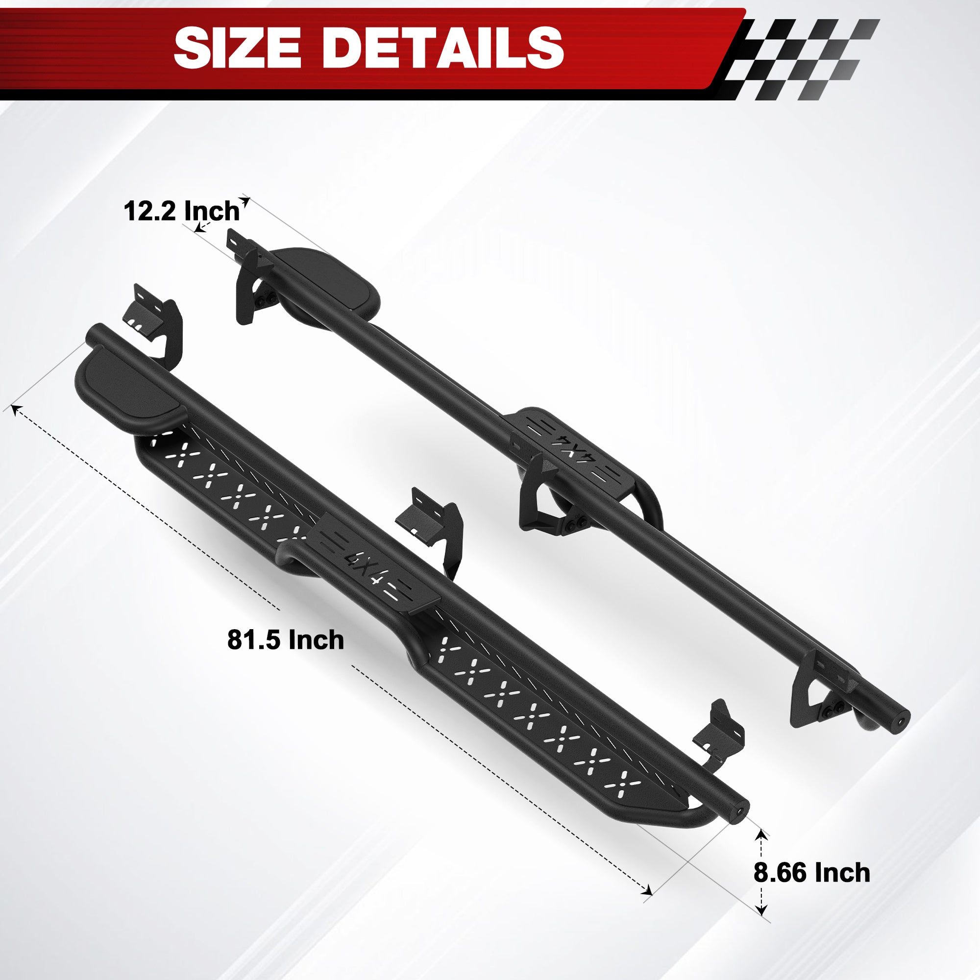 Running Boards Side Steps Compatible for 2009-2018 Dodge Ram 1500, 2019-2024 1500 Classic, 2010-2024 Dodge Ram 2500 & 3500 Crew Cab