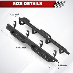 Running Boards for Silverado Crew cab Running Boards Step Bars Compatible with 2019 - 2025 Chevy Silverado 1500, 2020 - 2025 Silverado/Sierra 2500HD 3500HD Crew Cab - Longsunmotor