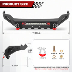 Steel Front Bumper Fit 2013-2018 Ram 1500