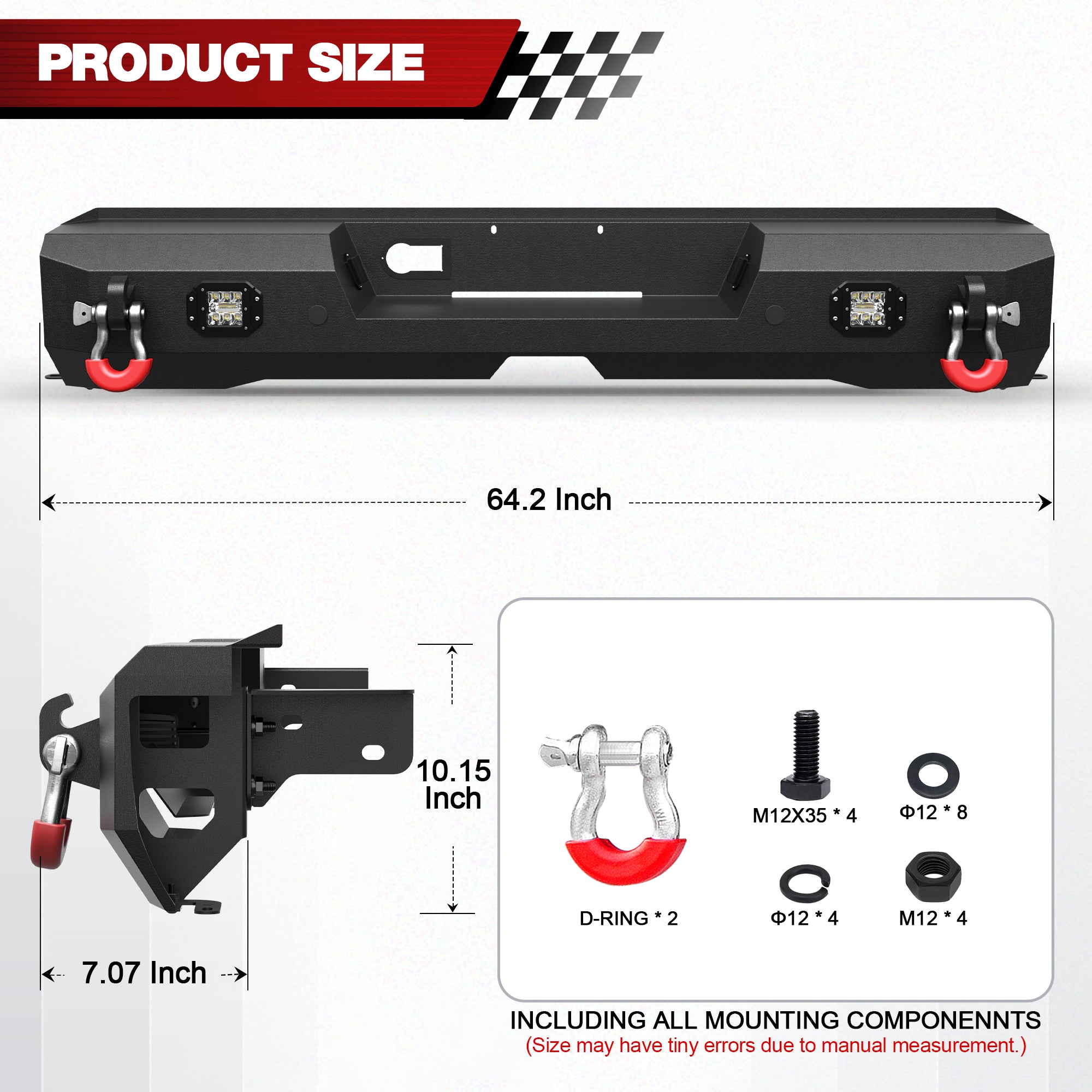For Tundra Pickup Truck Rear Bumper Compatible with 2022 2023 2024 2025 Toyota Tundra - Longsunmotor