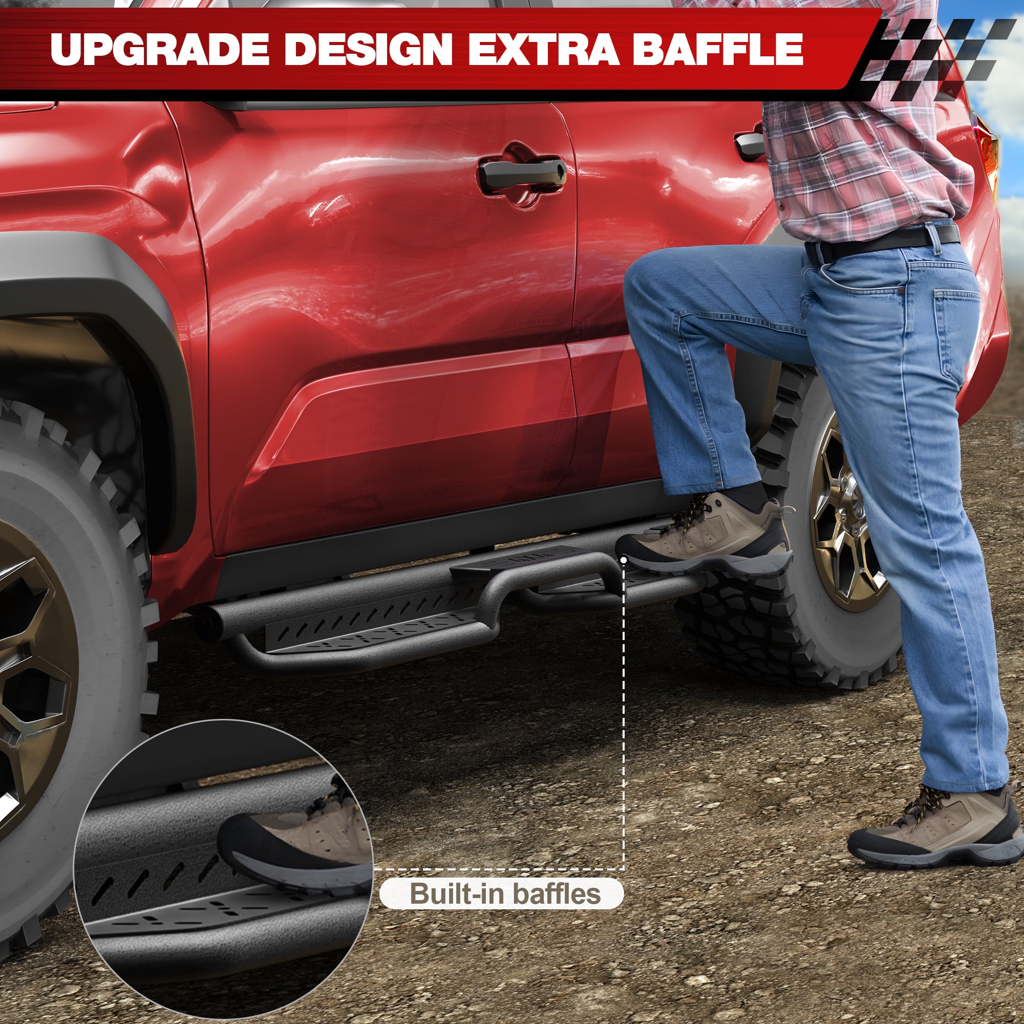 Running Boards Compatible with 2010-2024 Toyota 4Runner Car Step Bars