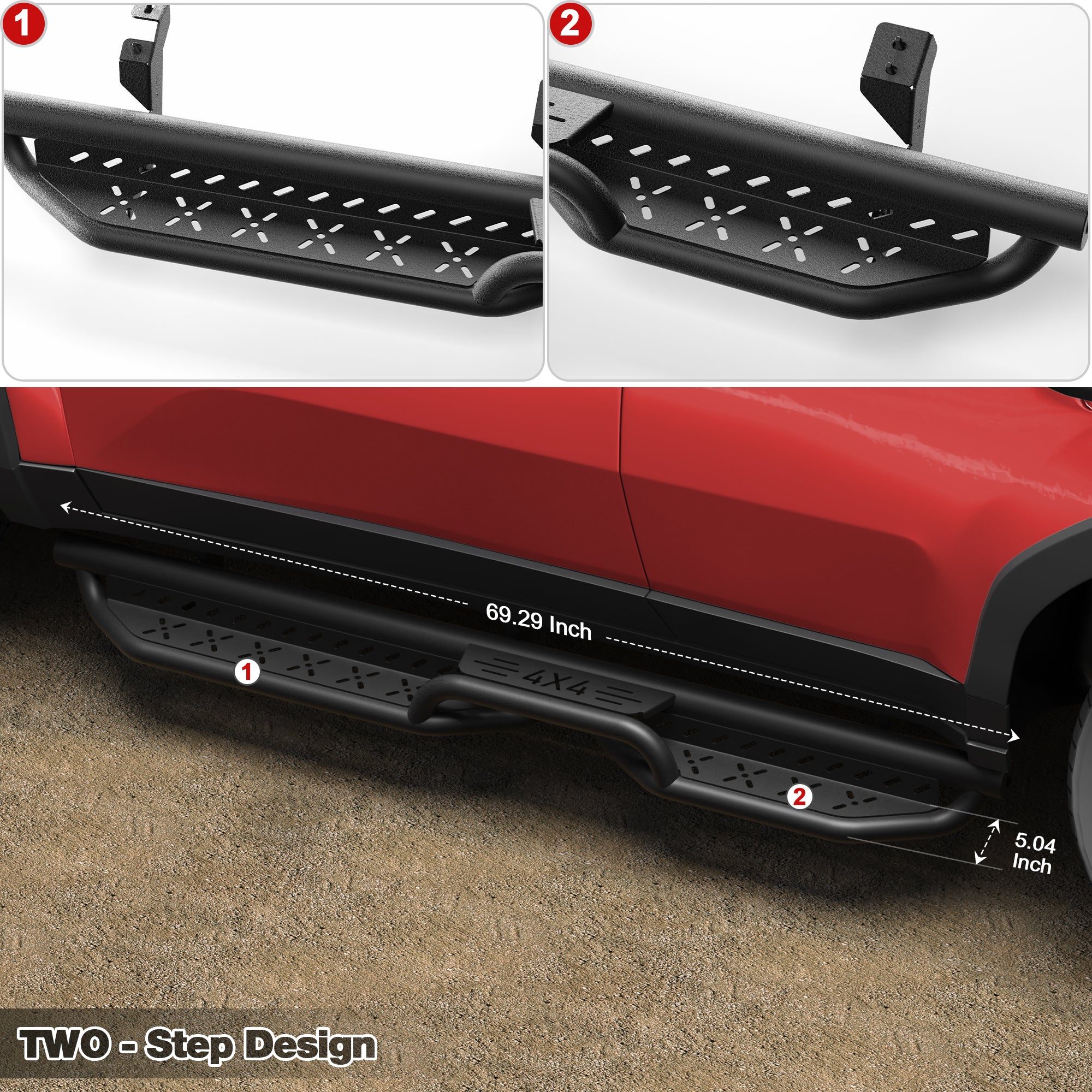 Running Boards Side Step fit for 2024 2025 Toyota Land Cruiser LC250 Prado