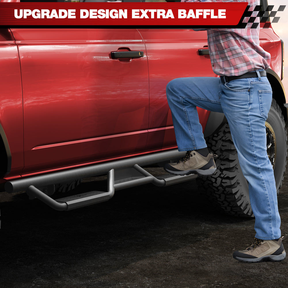 for Bronco Running Boards Side Steps Compatible with 2021 2022 2023 2024 2025 Ford Bronco 4 Doors - Longsunmotor