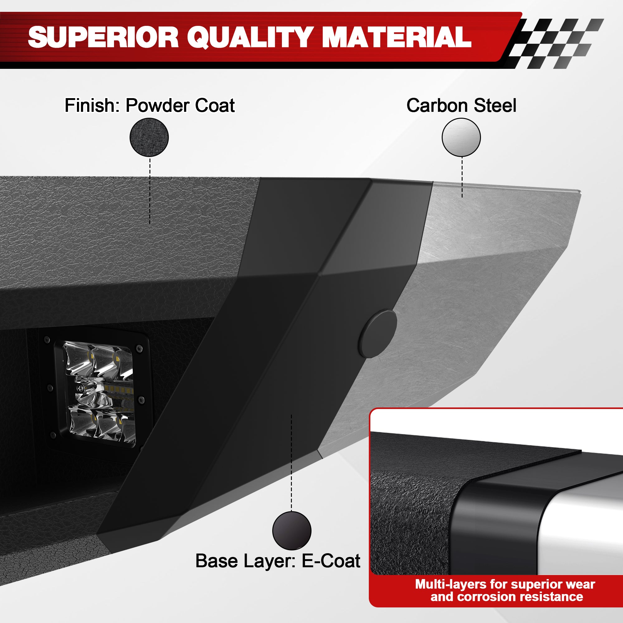 For Ram 2500 3500 Full Width Front Bumper Compatible with 2003 2004 2005 Dodge Ram 2500/3500 - Longsunmotor