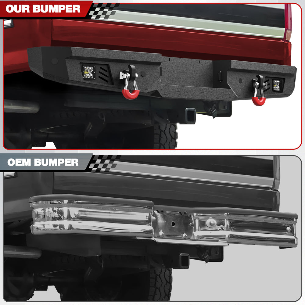 Rear Bumper Fits 1992 1993 1994 1995 1996 1997 Ford F250 F350 F450 - Longsunmotor