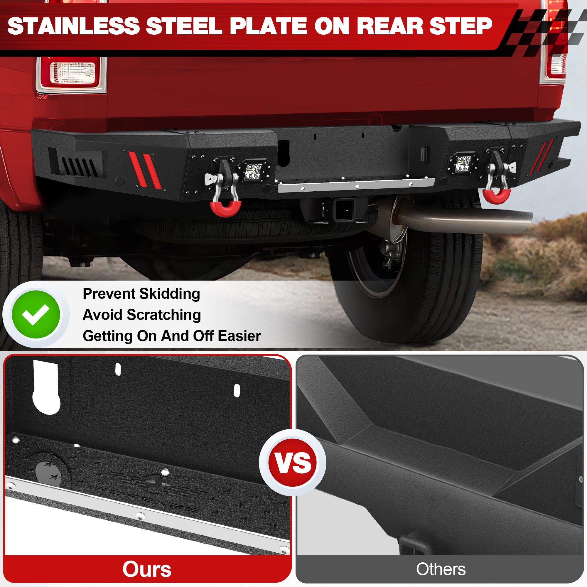 Aftermarket Truck Bumper for 2010-2018 Ram 2500/3500 Off-road Bumper with Lights