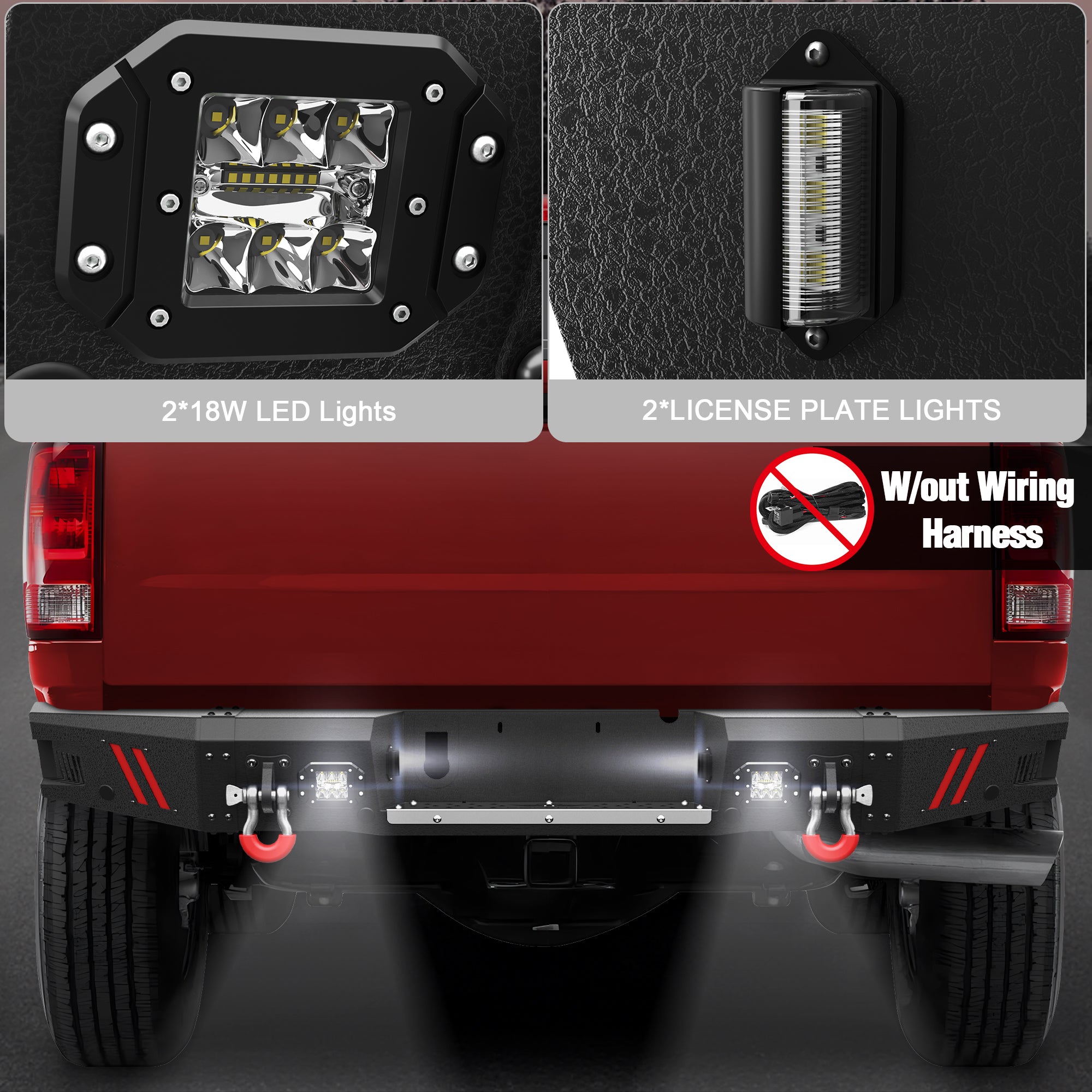 Aftermarket Truck Bumper for 2010-2018 Ram 2500/3500 Off-road Bumper with Lights