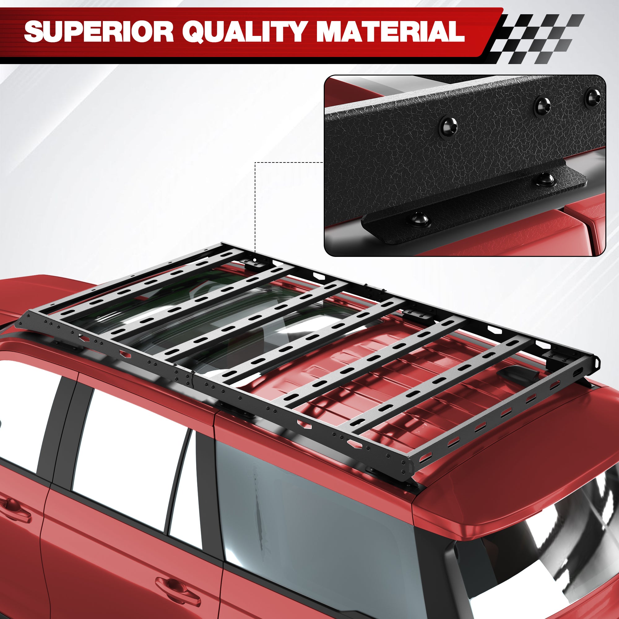 Roof Racks Fit for 2018-2025 Ford Expedition 800lbs Heavy Duty Cargo Carrier for Trip and Off-road