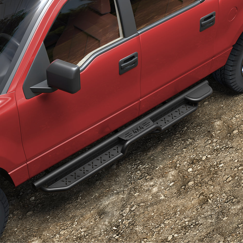 Running Boards Compatible with 2004 2005 2006 2007 2008 Ford F - 150 Crew Cab Black Nerf Bars - Longsunmotor