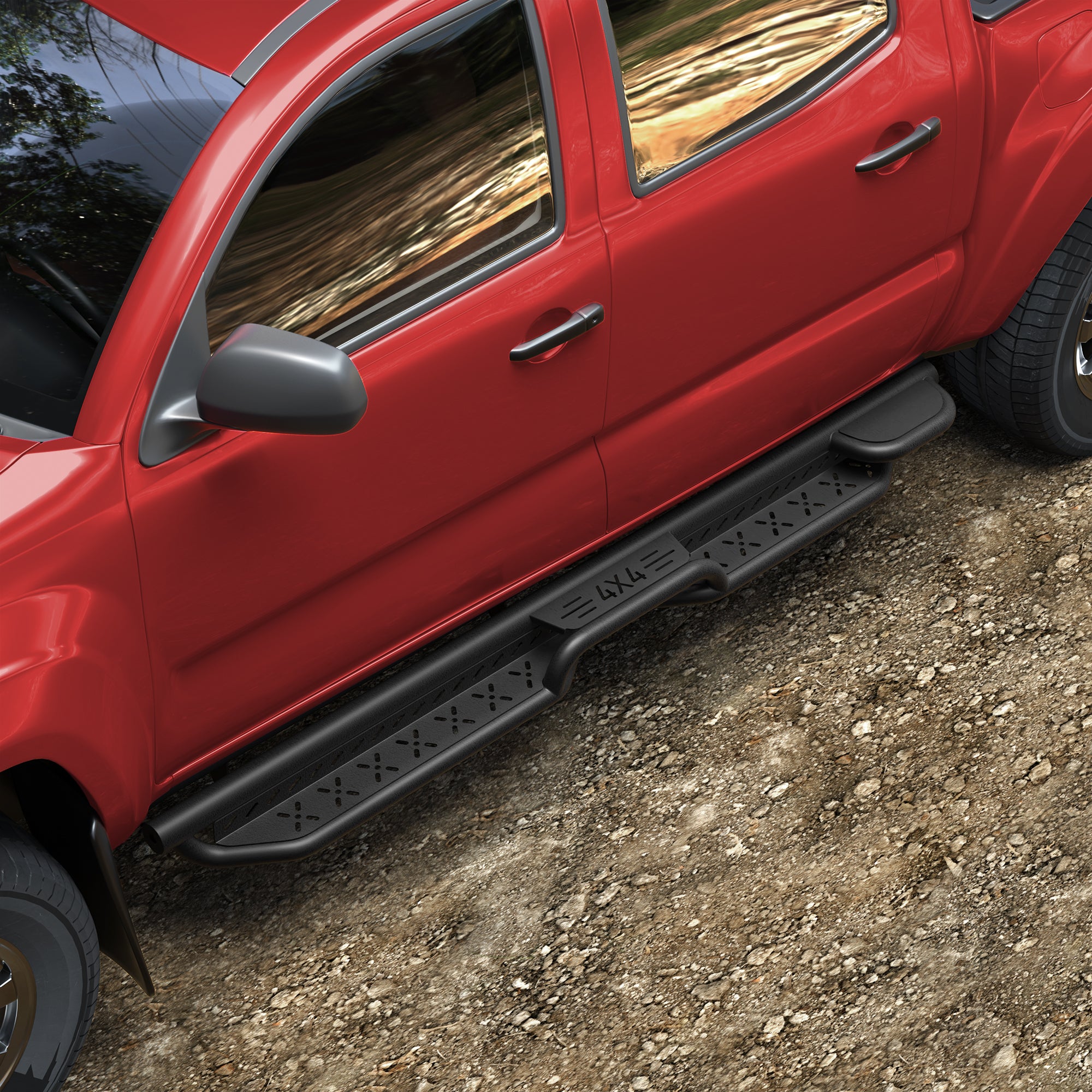 Running Boards Side Steps Compatible with 2005 - 2023 Toyota Tacoma All Black Nerf Bars - Longsunmotor