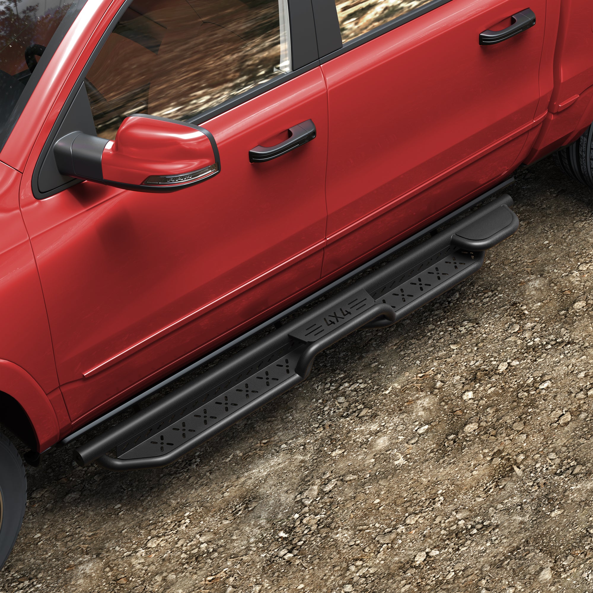 Running Boards Compatible with 2019-2025 Dodge Ram 1500 Crew Cab Heavy-duty Black Side Steps