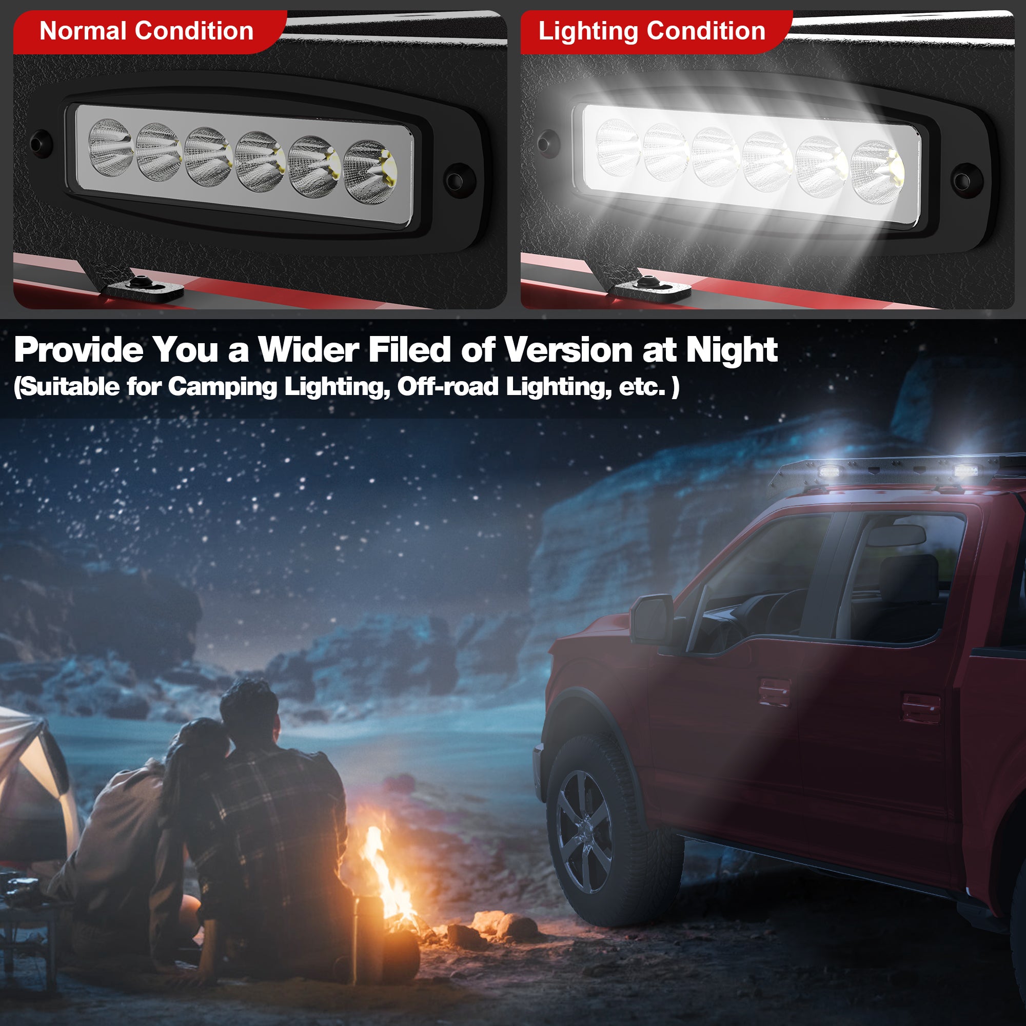 F150 Roof Rack Top Cargo Carrier Luggage Basket for Ford F-150 2009 2010 2011 2012 2013 2014 Pickup Truck with Side LED Lights